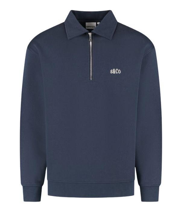 Supply en Co Aarav Halfzip Sweat 4001 Navy
