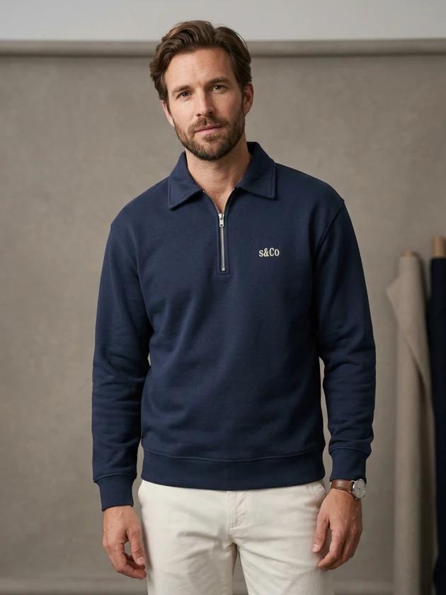 Supply en Co Aarav Halfzip Sweat 4001 Navy