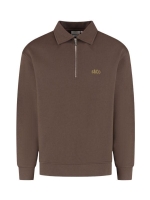 Supply en Co Aarav Halfzip Sweat 2004 Dark brown