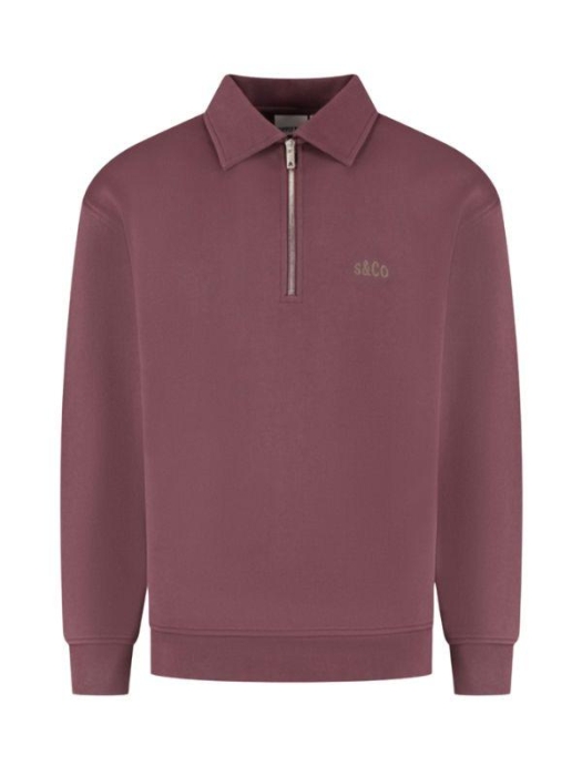 Supply en Co Aarav Halfzip Sweat 6002 Bordeaux