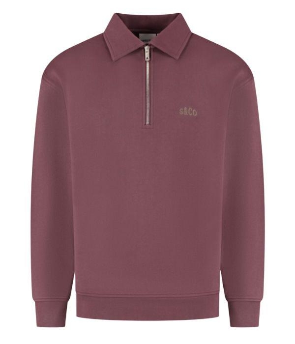 Supply en Co Aarav Halfzip Sweat 6002 Bordeaux