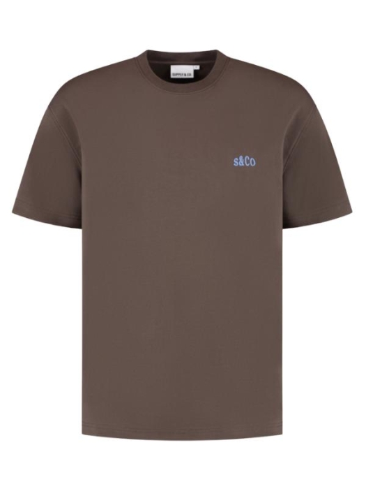 Supply en Co Omar T-shirt With Backprint 2004 Dark brown