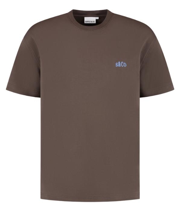 Supply en Co Omar T-shirt With Backprint 2004 Dark brown