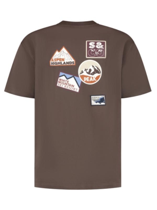 Supply en Co Omar T-shirt With Backprint 2004 Dark brown