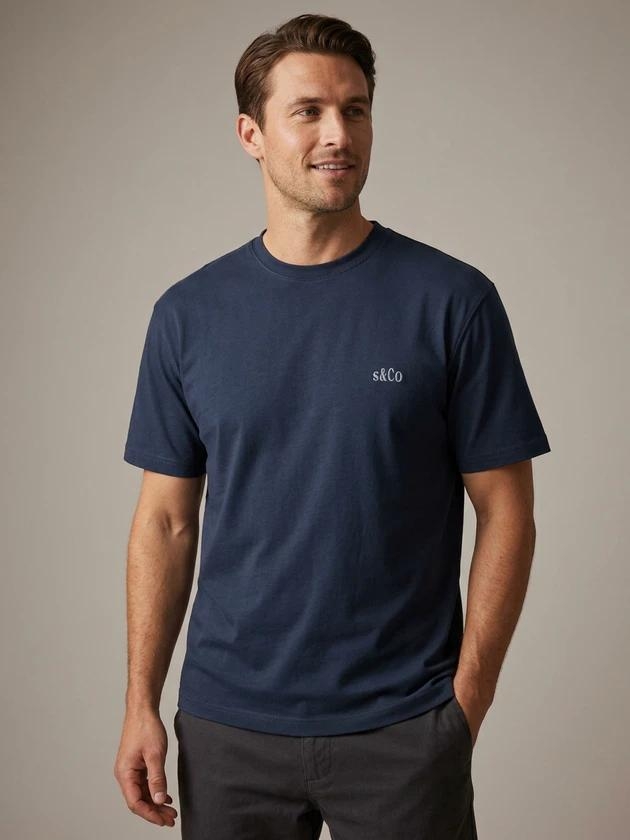 Supply en Co Trevor T-shirt With Backprint 4001 Navy