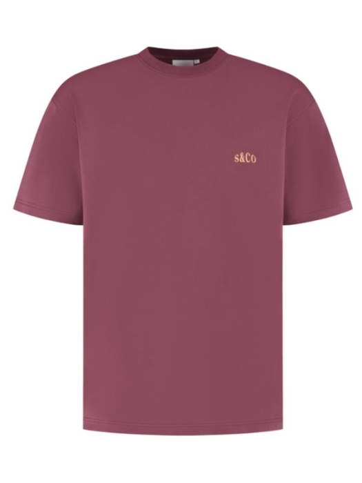 Supply en Co Trevor T-shirt With Backprint 6002 Bordeaux