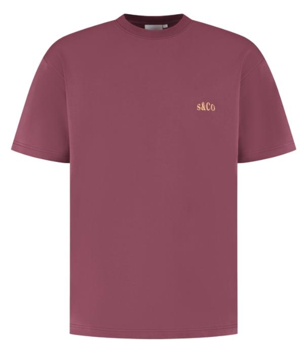 Supply en Co Trevor T-shirt With Backprint 6002 Bordeaux