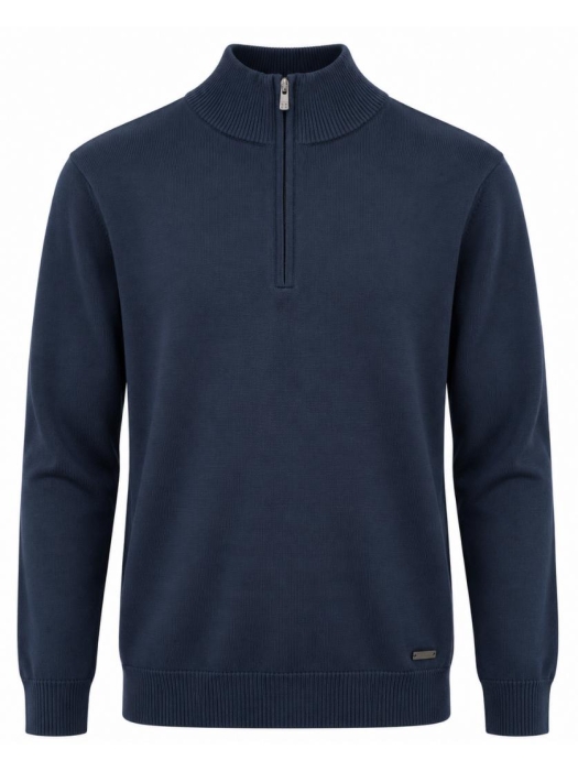 Born with Appetite Lux Pull Halfzip Merino 4001 Navy