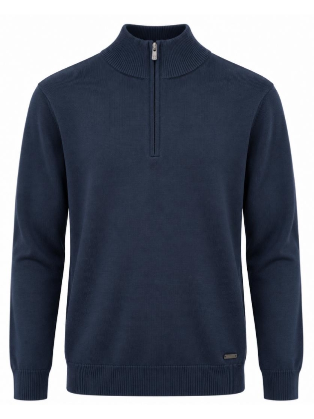 Born with Appetite Lux Pull Halfzip Merino 4001 Navy