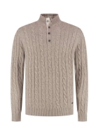 Born with Appetite Clive Half Button Pullover 2500 Sand