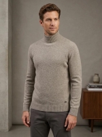Born with Appetite Gregg Pull Mockneck 2500 Sand