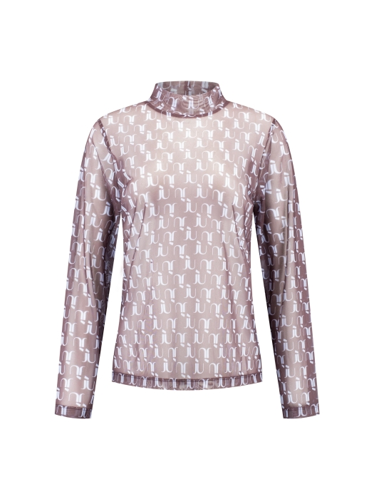 J amu T-shirt Dila Mesh Aop 6003 Burgundy