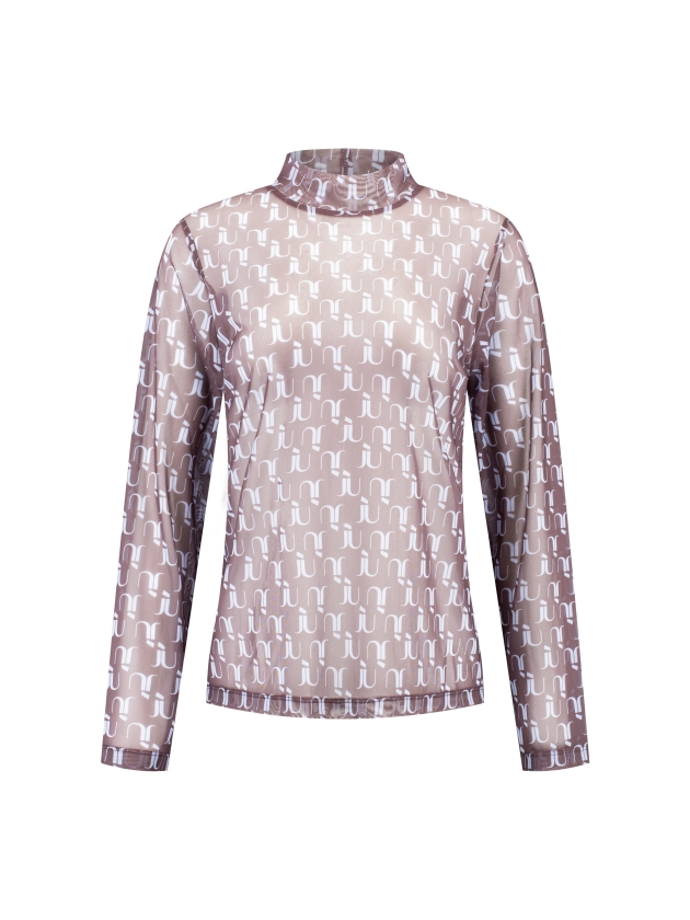 J amu T-shirt Dila Mesh Aop 6003 Burgundy