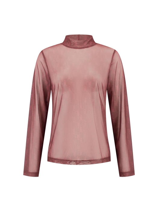 J amu T-shirt Dila Mesh Aop 6004 Wine red