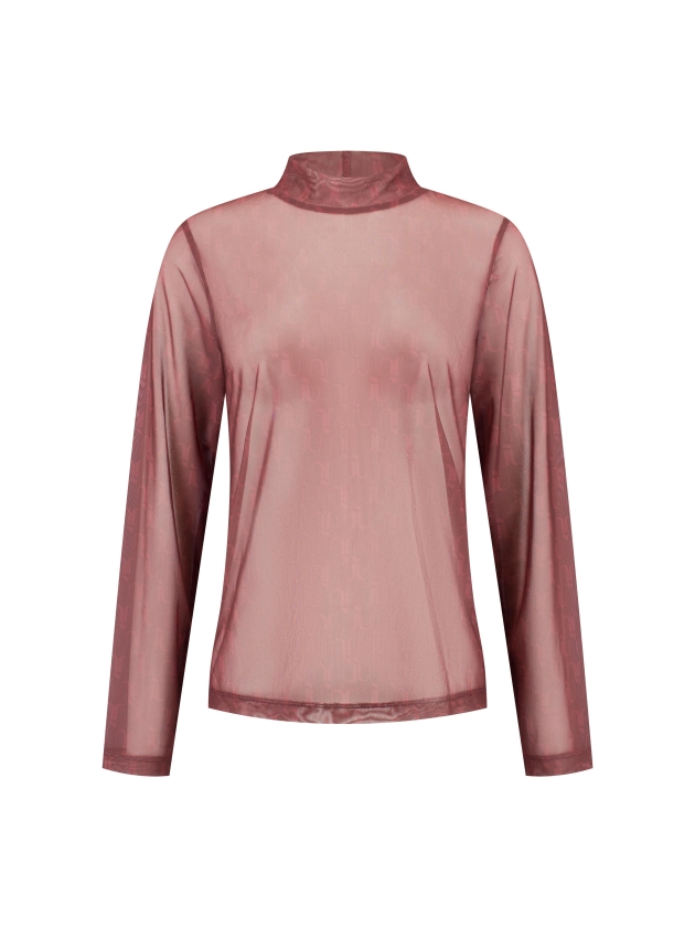 J amu T-shirt Dila Mesh Aop 6004 Wine red