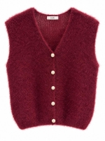 J amu Gilet Maan 6003 Burgundy