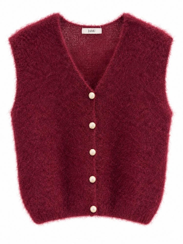 J amu Gilet Maan 6003 Burgundy