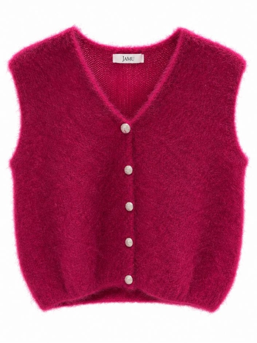 J amu Gilet Maan 6004 Wine red