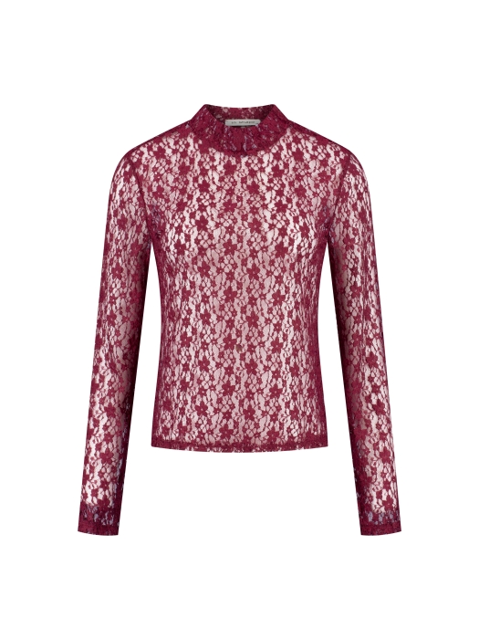 In Shape Lace Top Teddy 6003 Burgundy