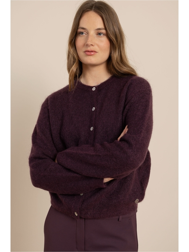 Studio Anneloes Bibi cardigan 4800 aubergine