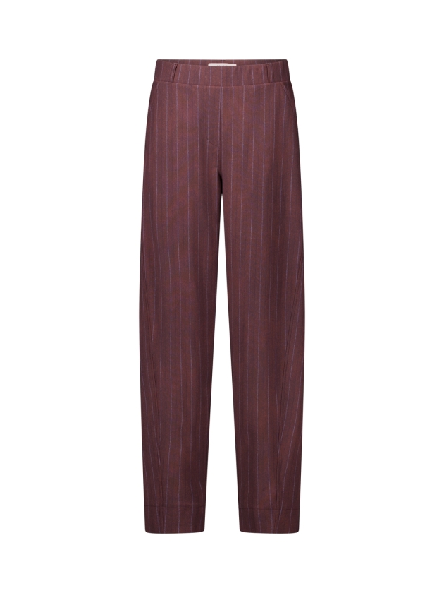 Studio Anneloes Marlise stripe trousers 8687 chestnut/espresso