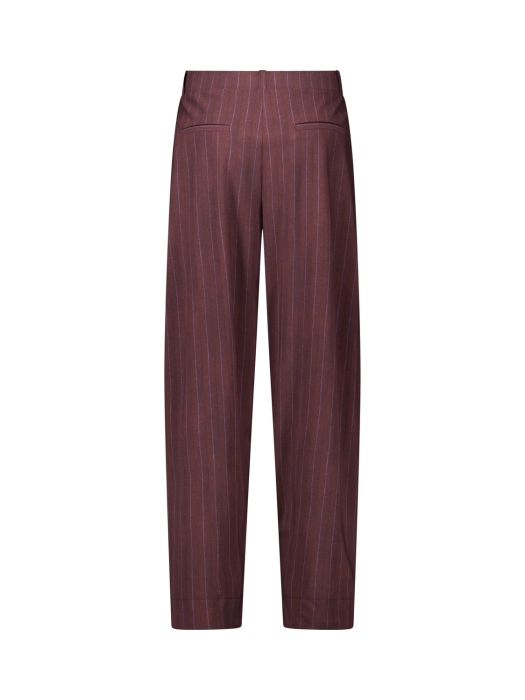 Studio Anneloes Marlise stripe trousers 8687 chestnut/espresso