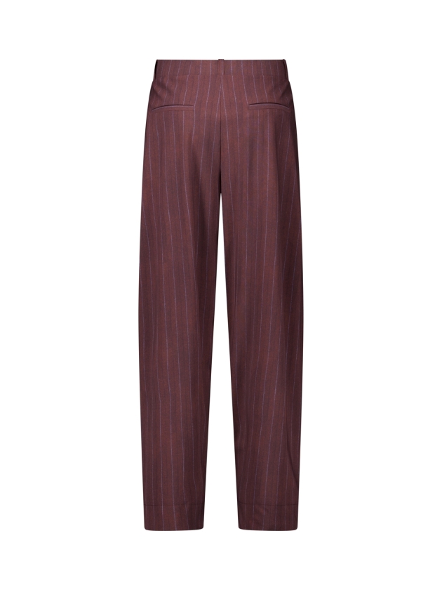 Studio Anneloes Marlise stripe trousers 8687 chestnut/espresso