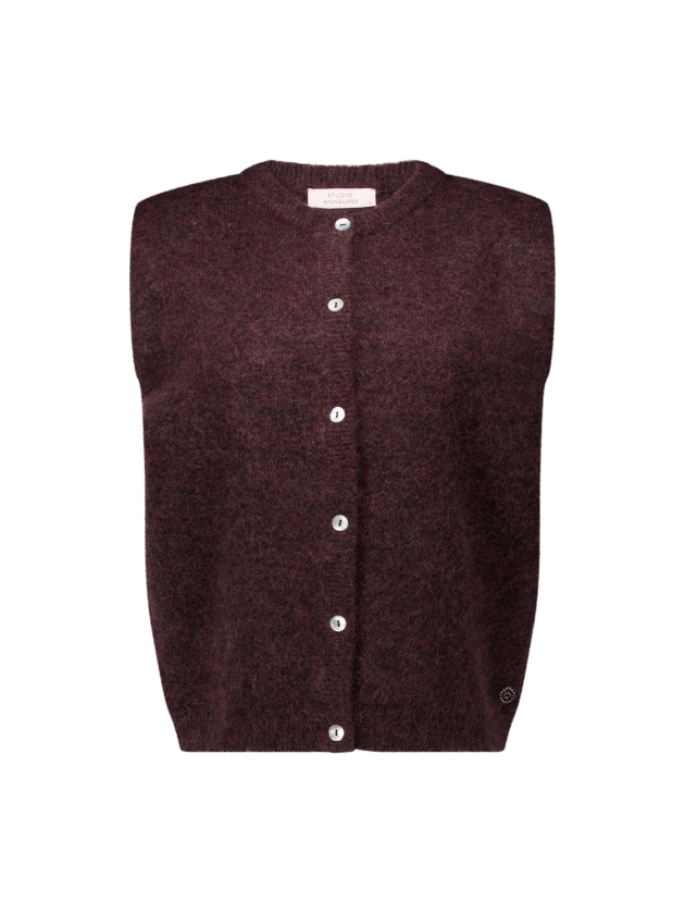 Studio Anneloes Bibi sls cardigan 8700 espresso