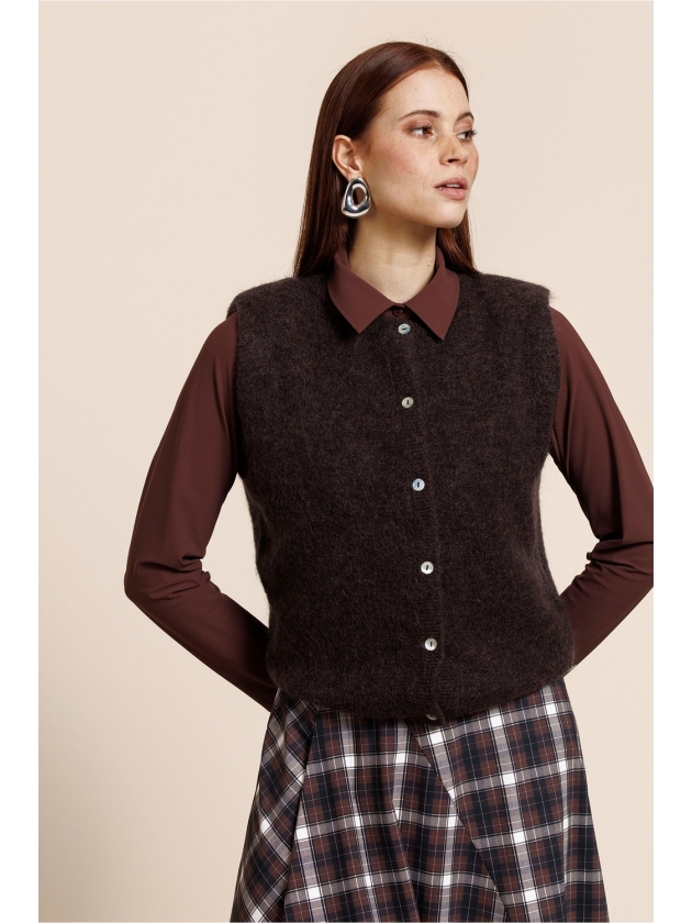 Studio Anneloes Bibi sls cardigan 8700 espresso