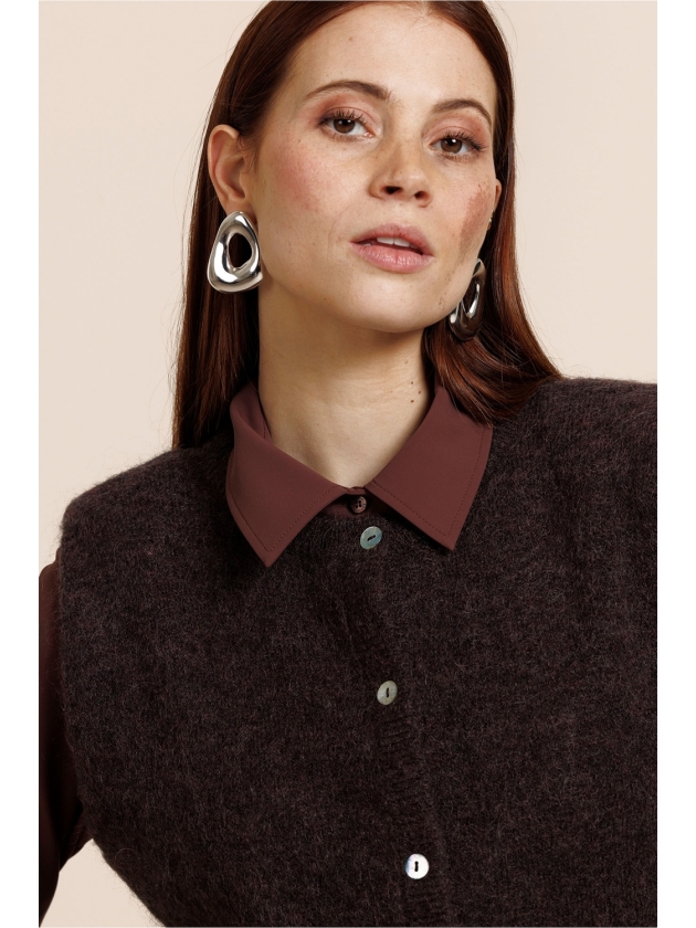Studio Anneloes Bibi sls cardigan 8700 espresso
