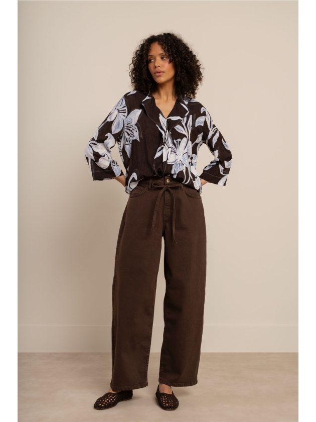 Studio Anneloes Babet denim trousers 8700 espresso