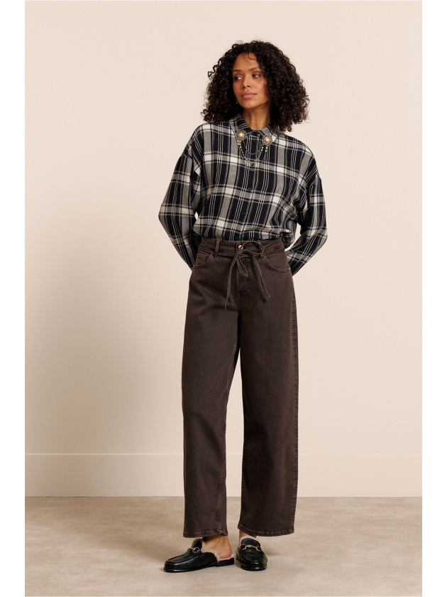 Studio Anneloes Babet denim trousers 8700 espresso