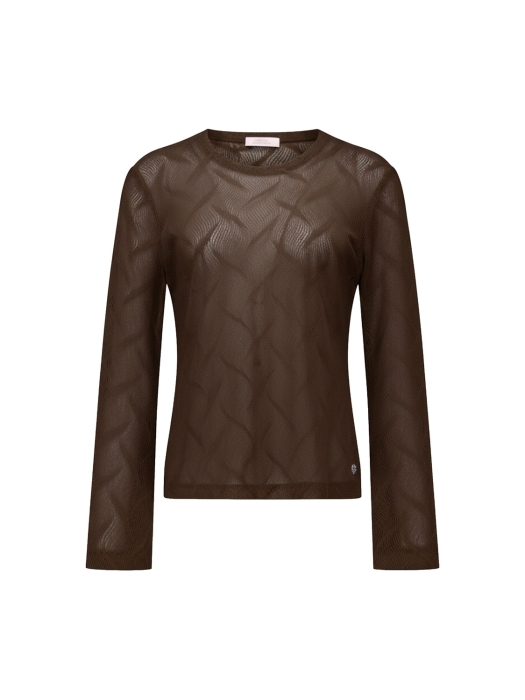 Studio Anneloes Reagan flaire lace top 8700 espresso