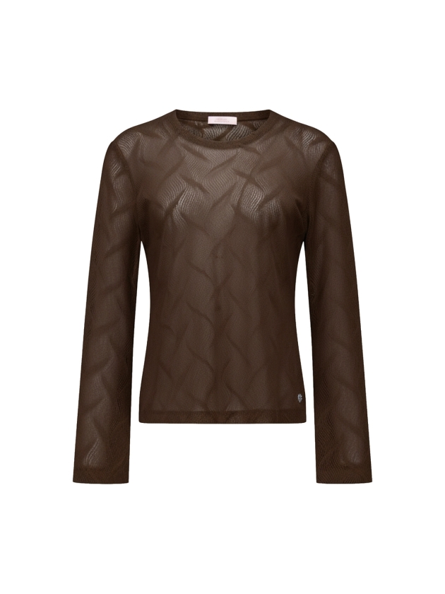 Studio Anneloes Reagan flaire lace top 8700 espresso