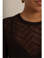 Studio Anneloes Reagan flaire lace top 8700 espresso