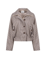 NUKUS Dahlia Jacket Check 337 sand/chocolate