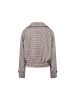 NUKUS Dahlia Jacket Check 337 sand/chocolate