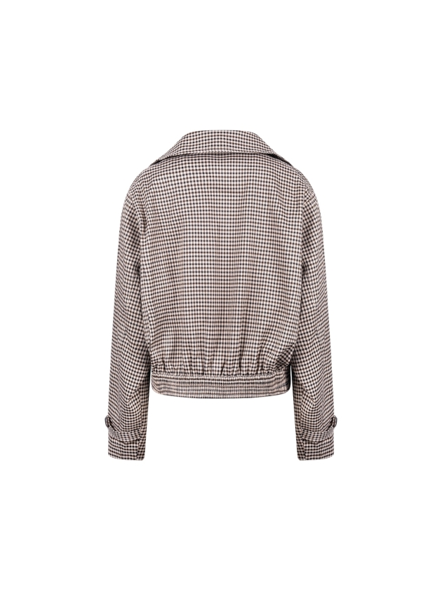 NUKUS Dahlia Jacket Check 337 sand/chocolate