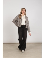 NUKUS Dahlia Jacket Check 337 sand/chocolate