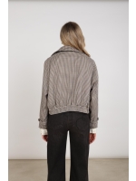 NUKUS Dahlia Jacket Check 337 sand/chocolate