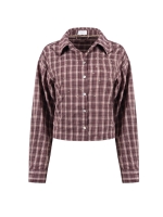 NUKUS Macy Blouse Check 341 cherry/rose