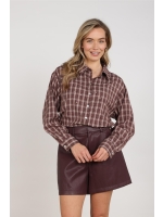 NUKUS Macy Blouse Check 341 cherry/rose