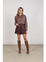 NUKUS Macy Blouse Check 341 cherry/rose