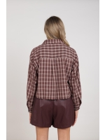 NUKUS Macy Blouse Check 341 cherry/rose