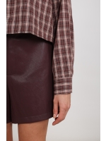 NUKUS Macy Blouse Check 341 cherry/rose