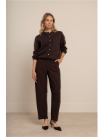 Studio Anneloes Marlise barrel trousers 8700 espresso