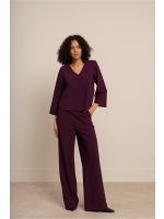 Studio Anneloes Lexie bonded trousers 3800 blackberry
