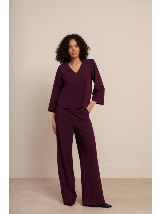 Studio Anneloes Lexie bonded trousers 3800 blackberry