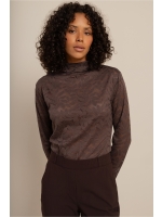 Studio Anneloes Reagan lace top 8700 espresso