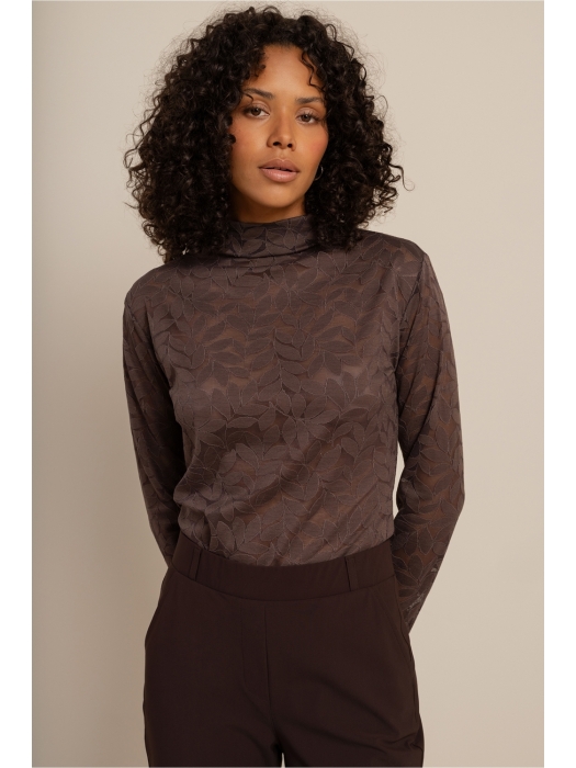 Studio Anneloes Reagan lace top 8700 espresso
